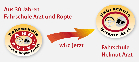 Aus 30 Jahren Fahrschule Arzt und Ropte wird Fahrschule Helmut Arzt